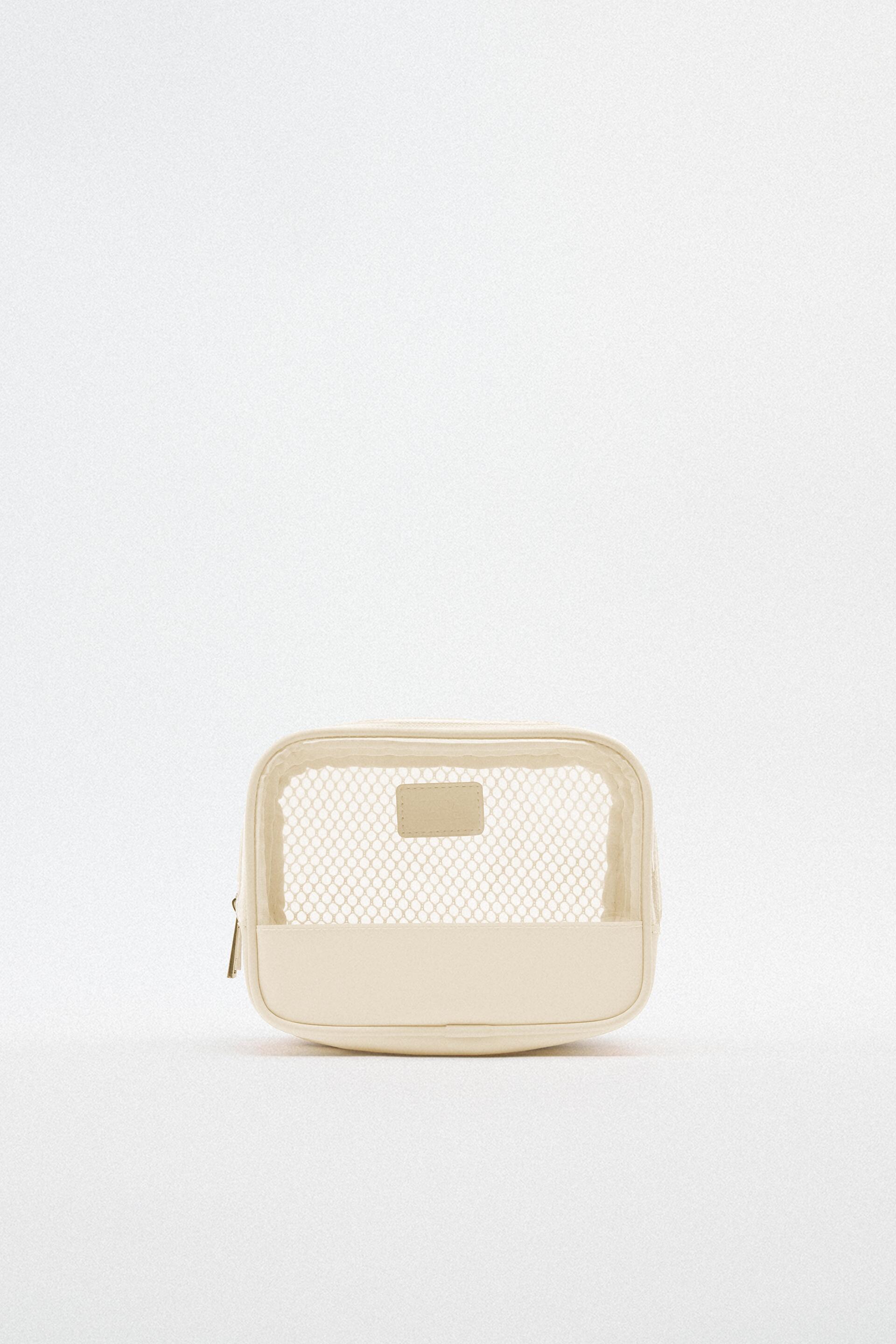 COMBINATION VINYL TOILETRY BAG - Beige | ZARA United States